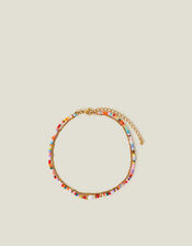 14ct Gold-Plated Stainless Steel Bead Chain Anklet, , large