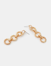 Twist Link Drop Earrings, , large