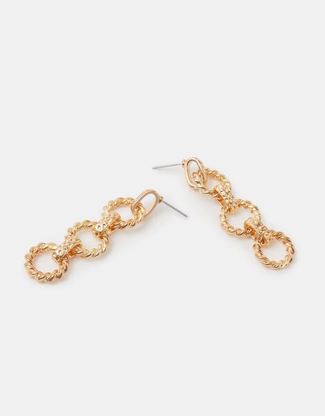 Twist Link Drop Earrings, , large