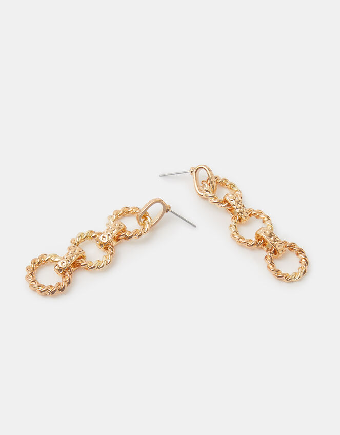 Twist Link Drop Earrings, , large