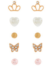 Pearl and Crystal Stud Earring Set, , large