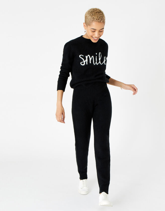 Lounge Smile Jumper, Black (BLACK), large