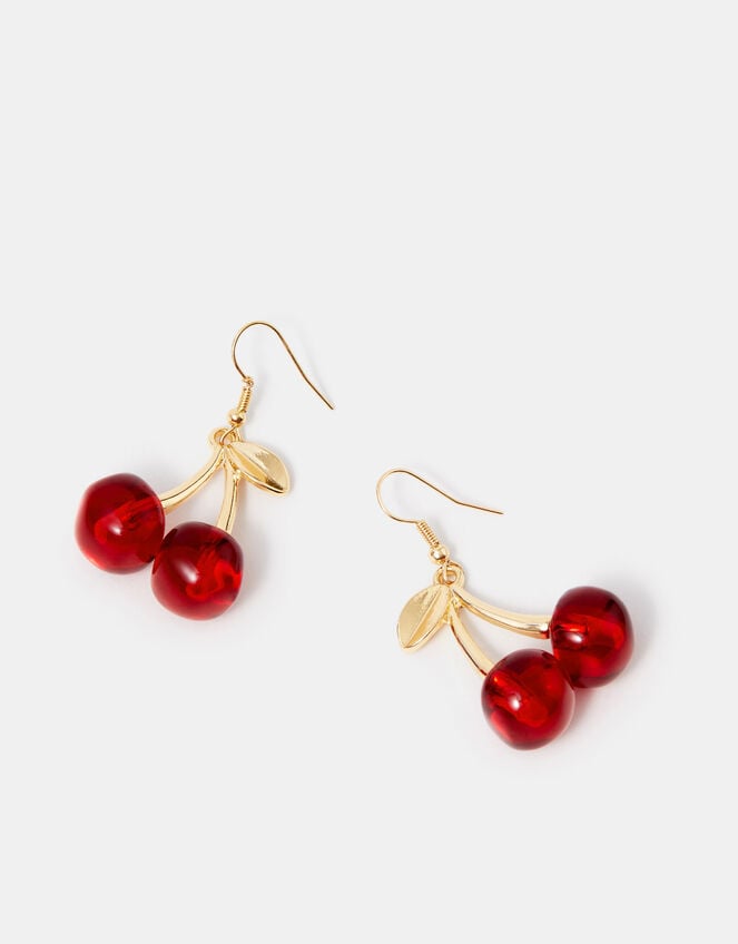 Cherry Resin Drop Earrings, , large