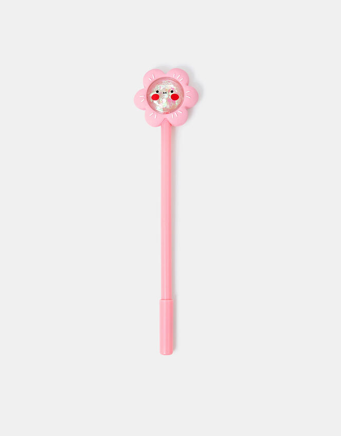 Girls Flower Topper Pen Pink, , large