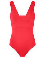 Lexi Plunge Shaping Swimsuit, Red (RED), large