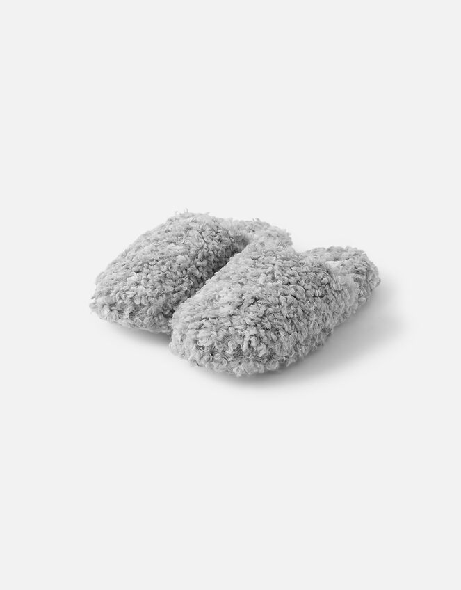 Plush Mule Slippers, Grey (GREY), large