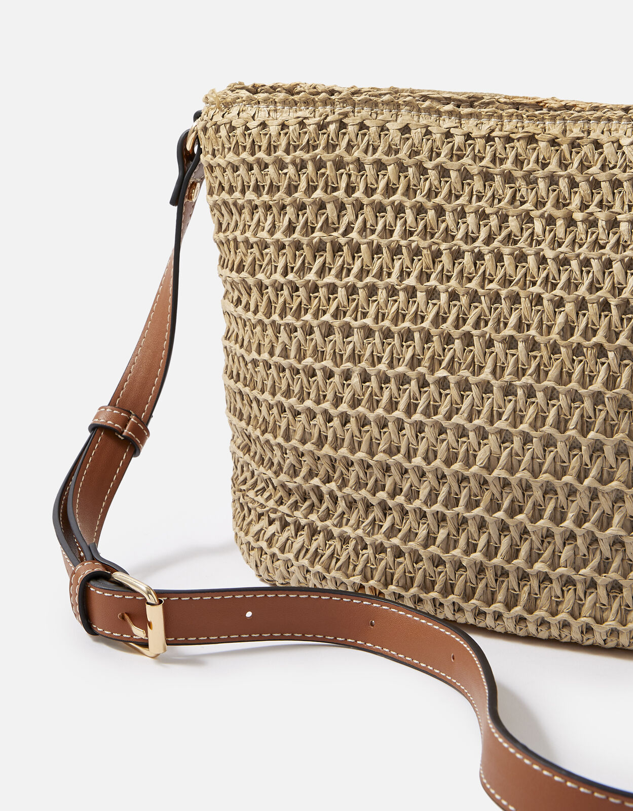 Maeve Raffia Cross Body Bag