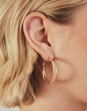 Twist Texture Hoop Earrings, , large