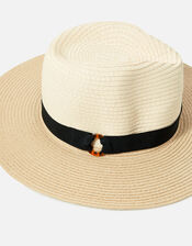 Mono Chic Braid Fedora, Natural (NATURAL), large