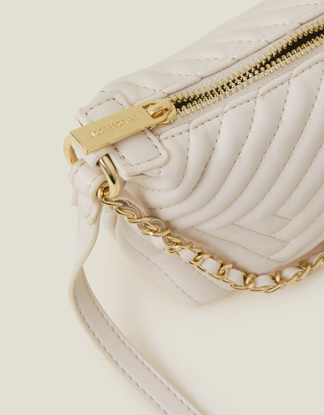 Quilted Cross-Body Bag, Cream (CREAM), large