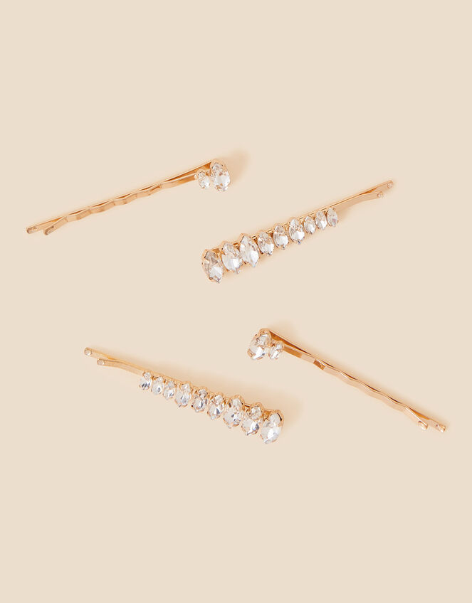 Delicate Gem Hair Slides 4 Pack, , large