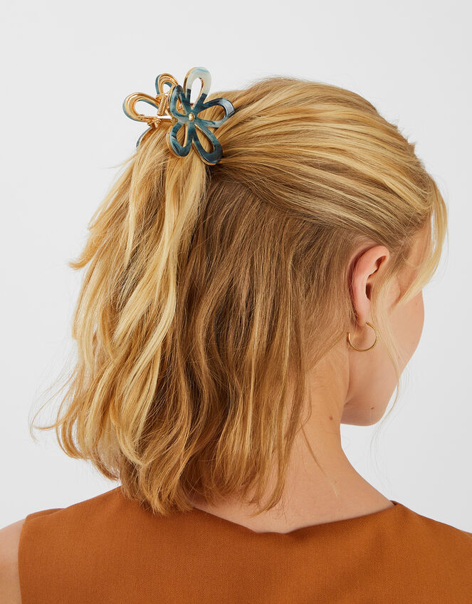 Cut Out Resin Flower Claw Clip, , large