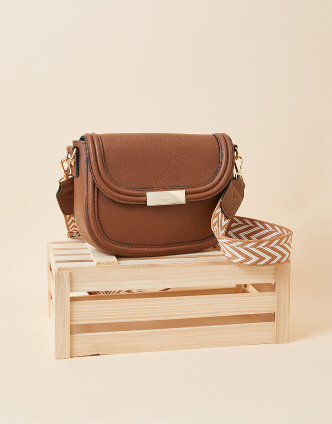 Webbing Saddle Bag, Tan (TAN), large