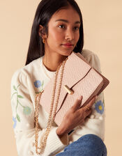 Large Logo Embossed Shoulder Bag, , large