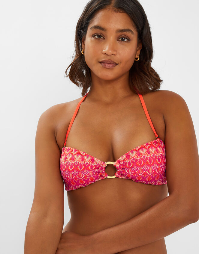 Bright Crochet Bandeau Bikini Top, Multi (BRIGHTS MULTI), large