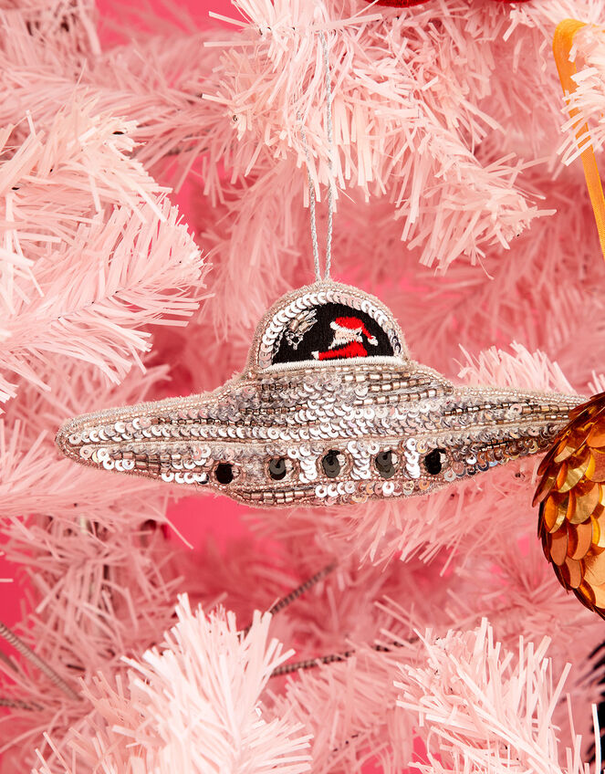 Santa's Spaceship Hanging Decoration, , large