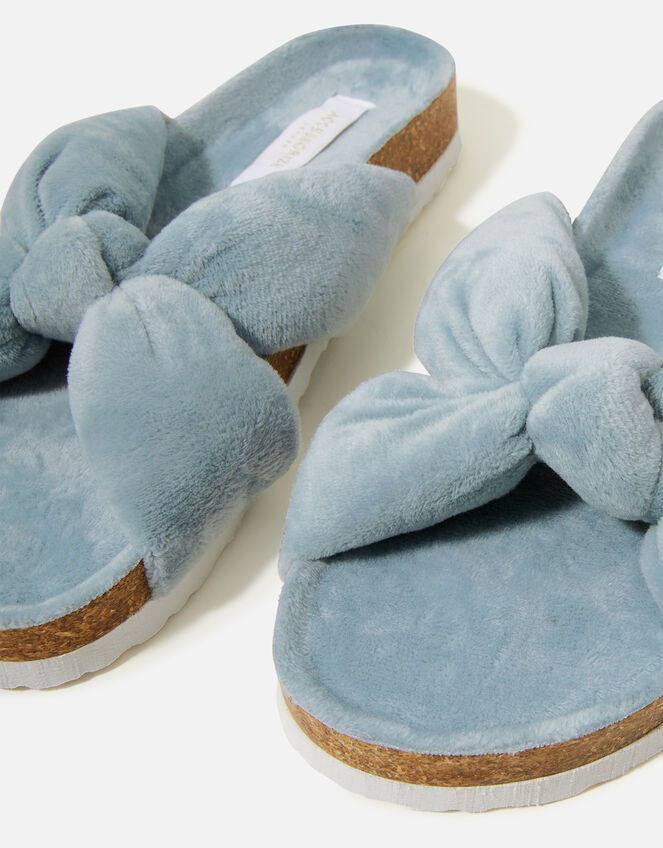 Padded Knot Slippers, Blue (BLUE), large