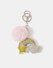 Girls Diamant&eacute; Rainbow Bag Charm, , large