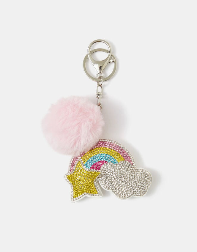Girls Diamant&eacute; Rainbow Bag Charm, , large