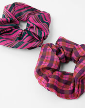Check and Stripe Scrunchie Set, , large