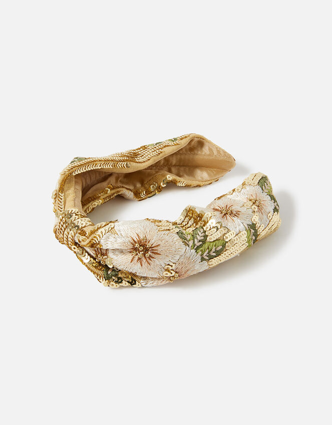 Embroidered Sequin Floral Headband Alice bands Accessorize UK