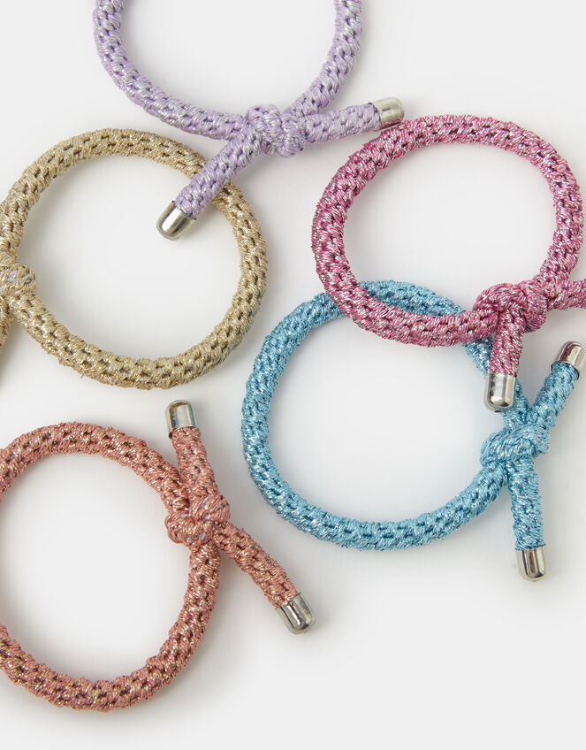 5-Pack Metallic Knot Cord Hair Bands, , large