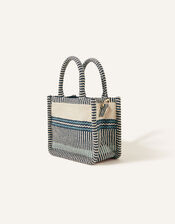 Striped Woven Cross-Body Bag, , large