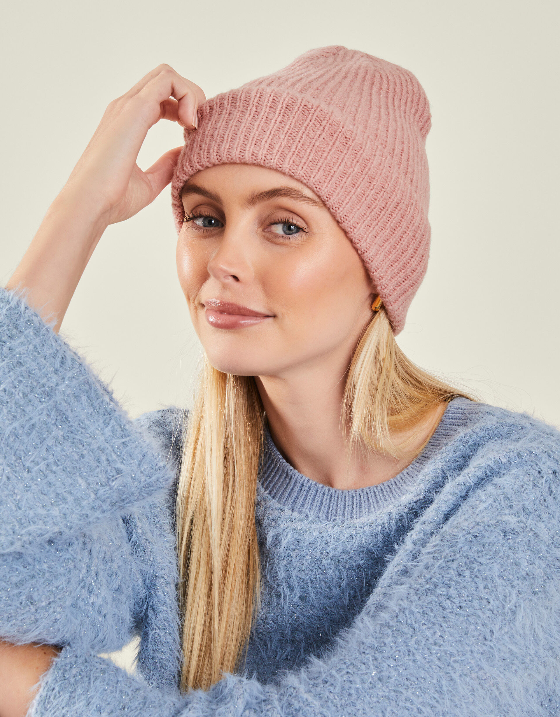 Pink beanie hat 2025