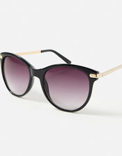 Metal Arm Classic Sunglasses , Black (BLACK), large