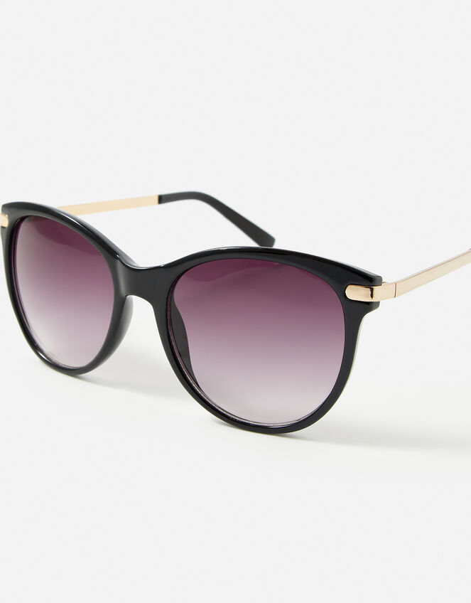Metal Arm Classic Sunglasses , Black (BLACK), large