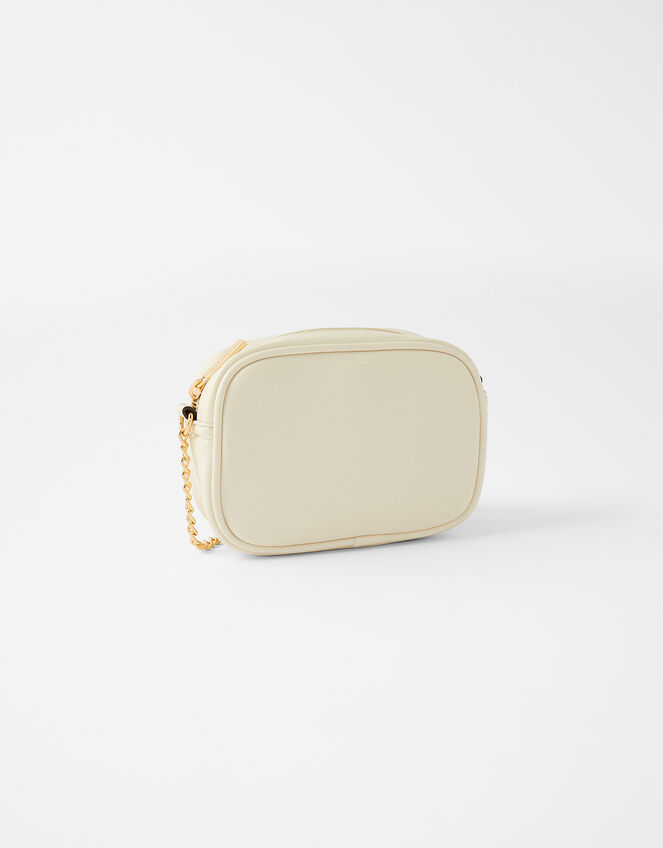 Stripe Cross-Body Camera Bag, Cream (CREAM), large