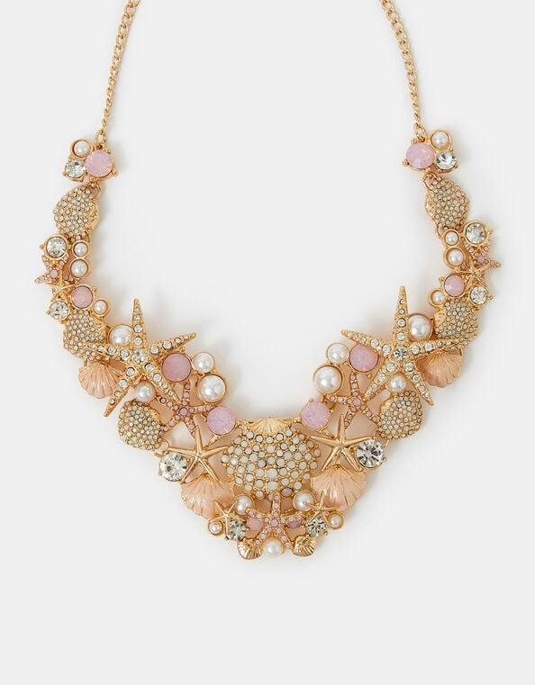 Statement Seashell Necklace, , large