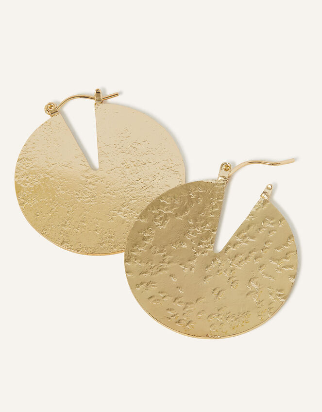 Large Textured Disc Earrings Drops Accessorize UK