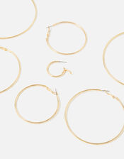 Reconnected Simple Hoop 4 Pack, Gold (GOLD), large