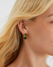 Resin Square Hoop Earrings, , large