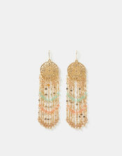 Beaded Long Drop Earrings, , large