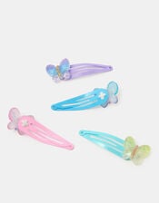 4-Pack Girls Sparkle Butterfly Hair Clips, , large