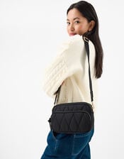 Quilted Nylon Crossbody Bag, , large