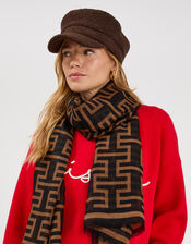 Geometric Print Lightweight Scarf, , large