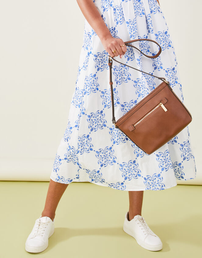 Top Zip CrossBody Bag Tan Crossbody bags Accessorize UK