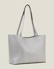 Leo Tote Bag, Silver (SILVER), large