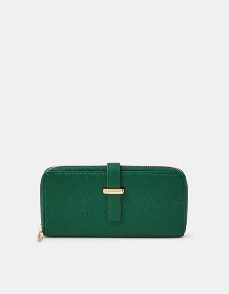 Tab Zip Around Purse, Green (GREEN), large