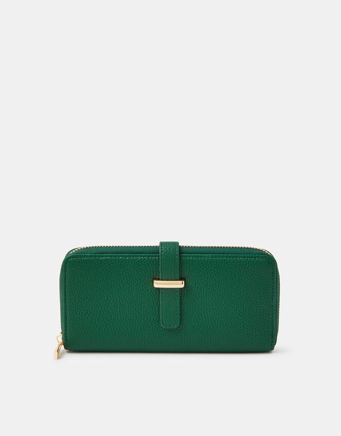 Tab Zip Around Purse, Green (GREEN), large