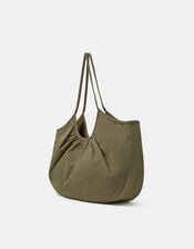 Oversized Floral Embroidered Shoulder Bag, , large