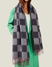 Checkerboard Woven Scarf, , large