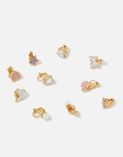 Girls Butterfly Clip-On Earrings 5 Pack, , large