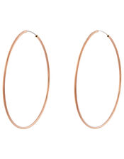 Rose Gold-Plated Hoop Earrings, , large