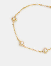 14ct Gold-Plated Mother of Pearl Clover Bracelet, , large