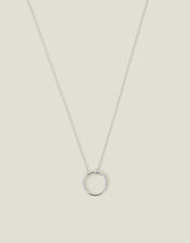 Sterling Silver Perfect Circle Necklace, , large