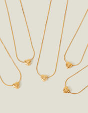 14ct Gold-Plated Stainless Steel Initial Heart Necklace, Gold (GOLD), large